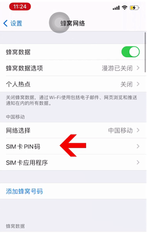 柳林苹果14维修网分享如何给iPhone14的SIM卡设置密码 