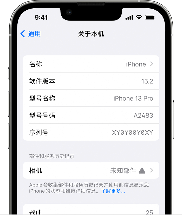 柳林苹果维修分享iPhone 出现提示相机“未知部件”是什么原因？ 